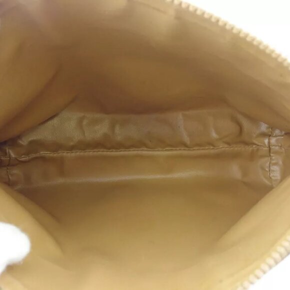 CELINE Clutch Bag Macadam Beige PVC ?~ Leather Authentic USED T19330 - Picture 6 of 9